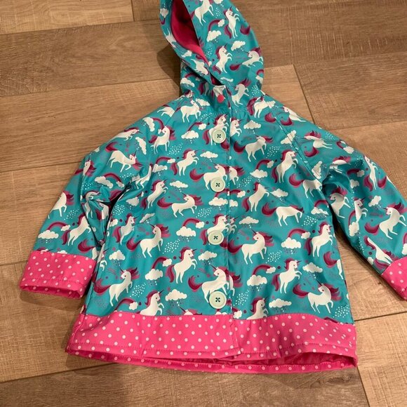 WESTERN CHIEF GIRLS SIZE 3T UNICORN HOODED RAIN JACKET - Picture 1 of 7